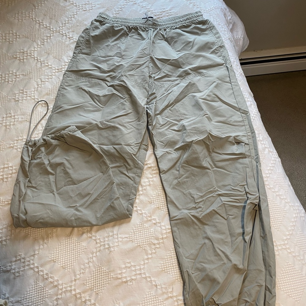 Zara grey parachute pants
